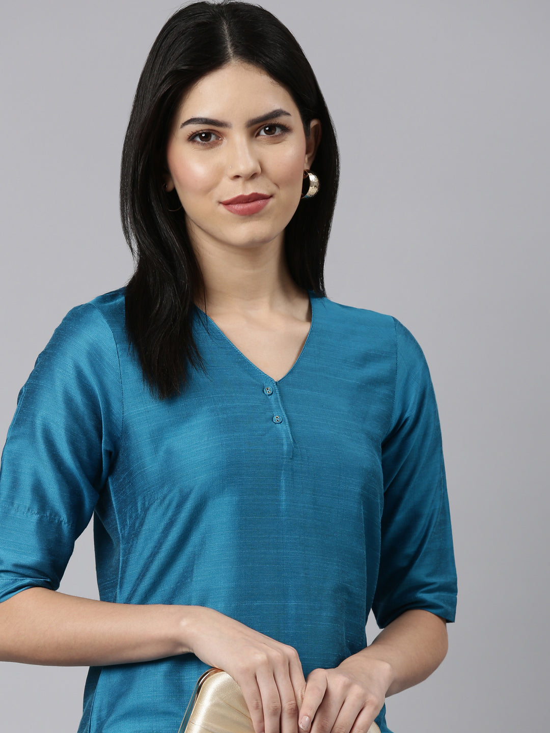 EDIRA Women Rayon Silk Kurta and Pant Set