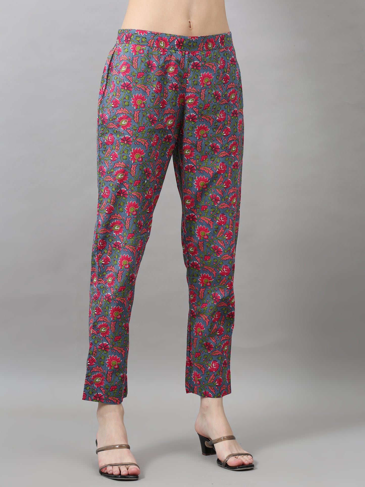 Fuchsia Flared Kurta Pant Set with Dupatta