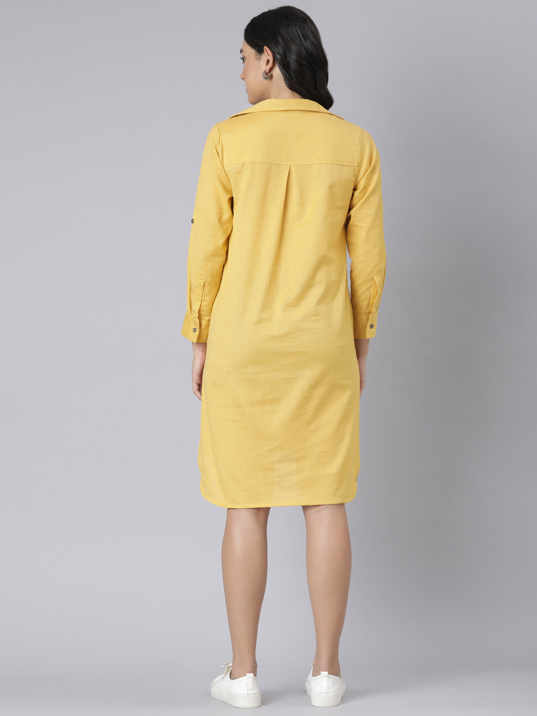 EDIRA Cotton Shirt Dress -Mimosa