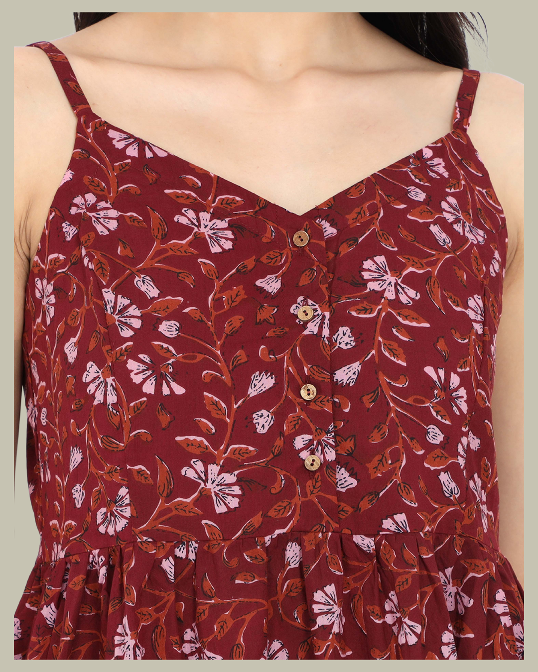 Womens Floral Strap Dress
