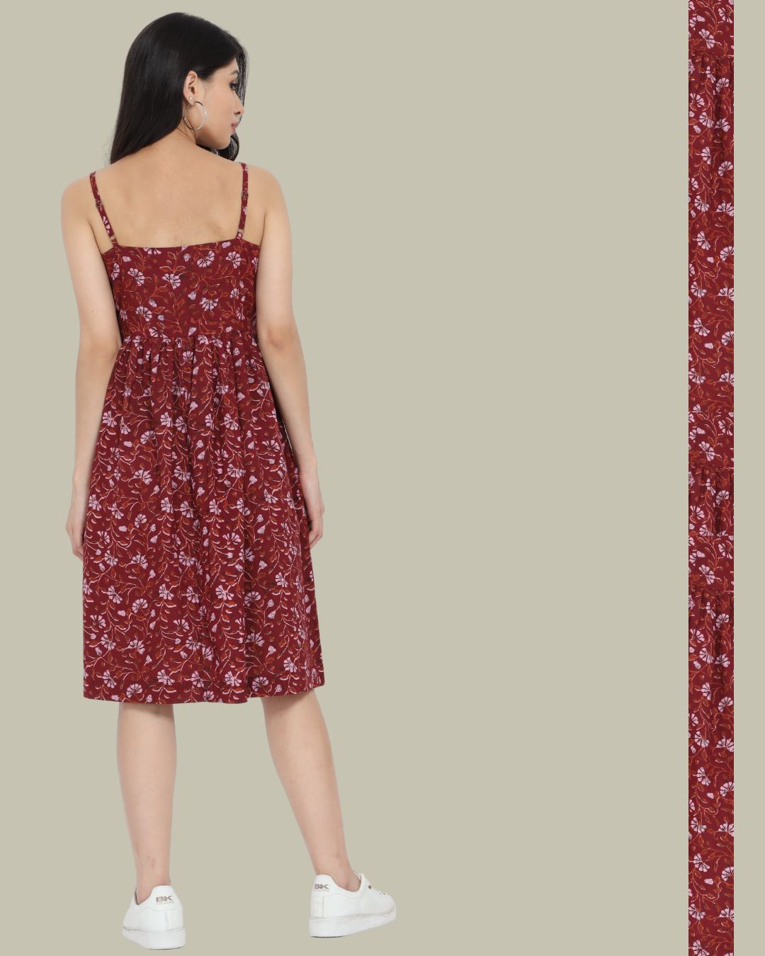 Womens Floral Strap Dress