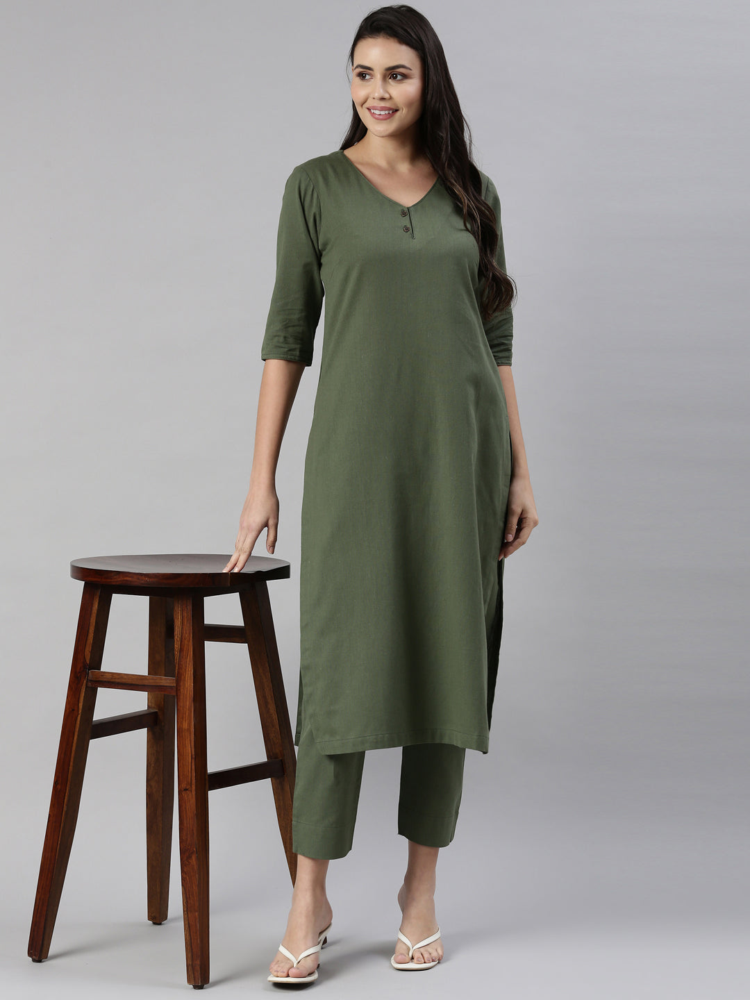 Womens Solid Kurta Sets