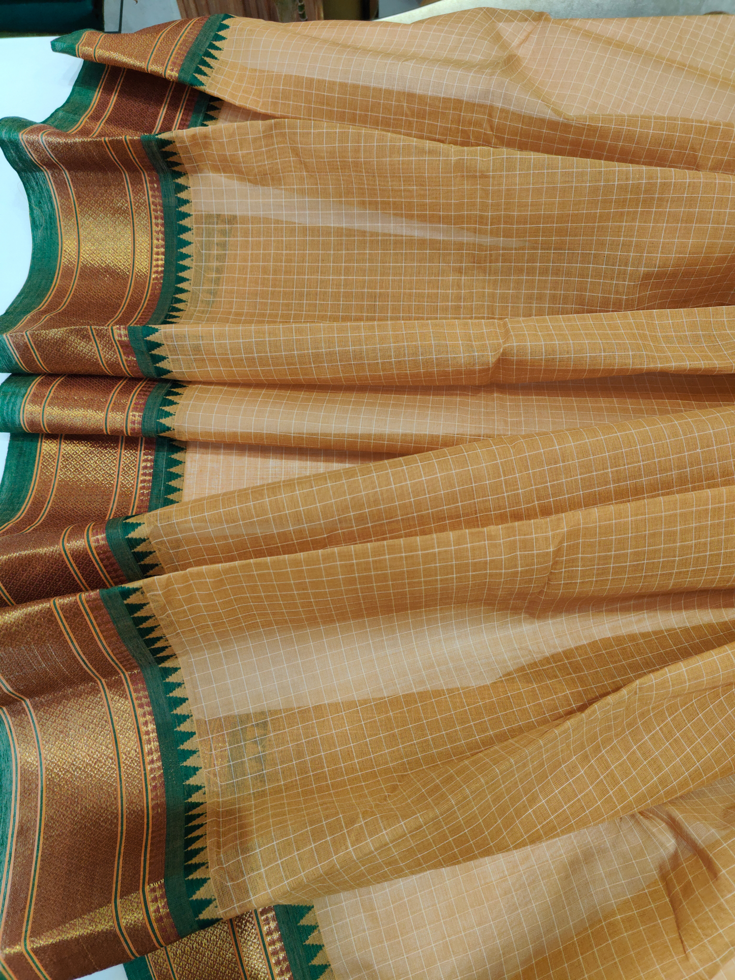 Aadhya | Handwoven Cotton Saree | Honey Beige