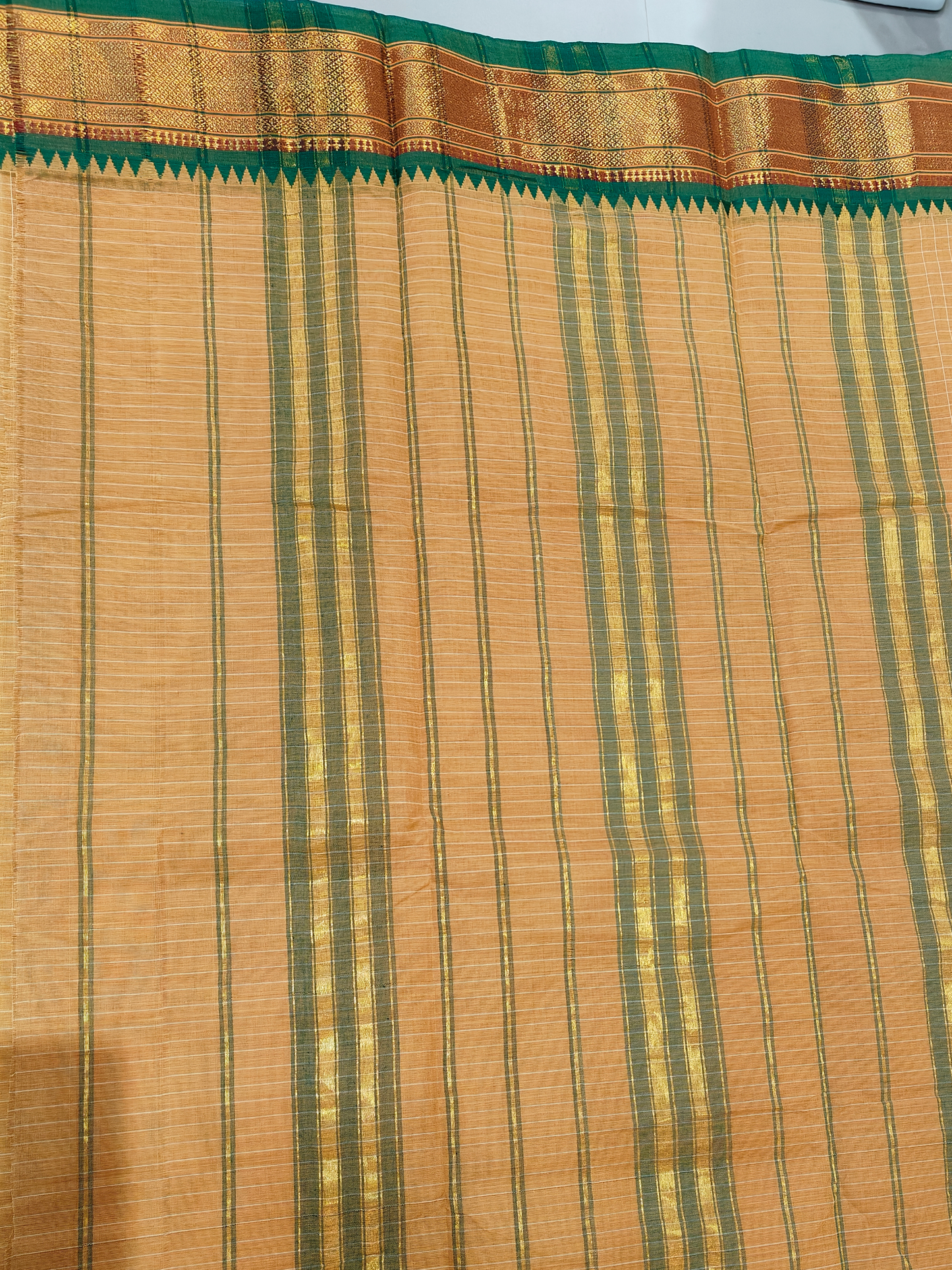 Aadhya | Handwoven Cotton Saree | Honey Beige