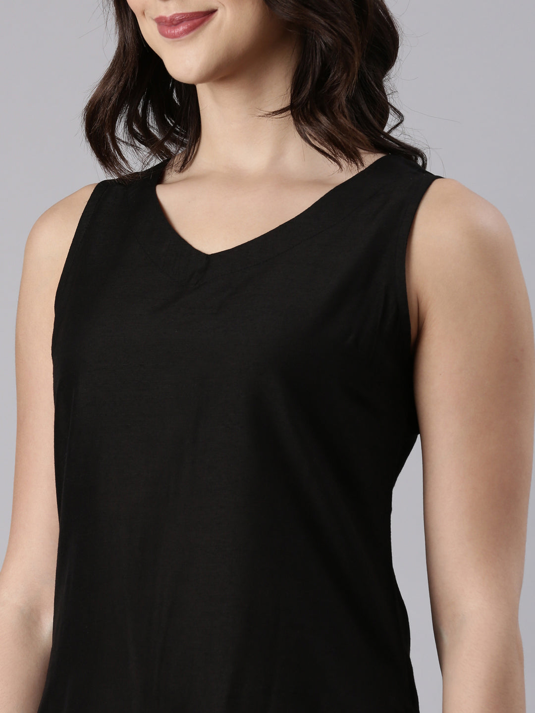 EDIRA Charcoal Black  Silk Textured Co-Ord set